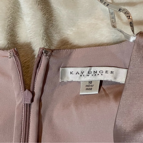 Kay Unger Aurelia Floral Sleeveless Taffeta Gown - Picture 12 of 13